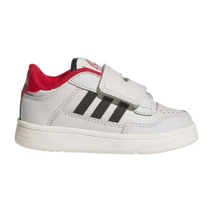 Front - Adidas Baby Rapid Court Suede Panel Trainers