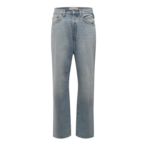 Front - Replay Mens Denim Straight Jeans