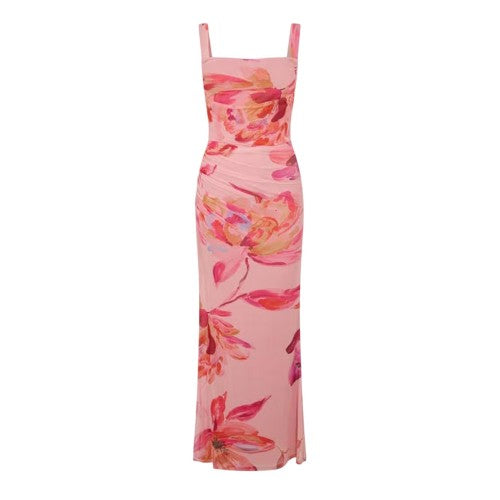 Front - I Saw It First Womens/Ladies Floral Mesh Maxi Dress