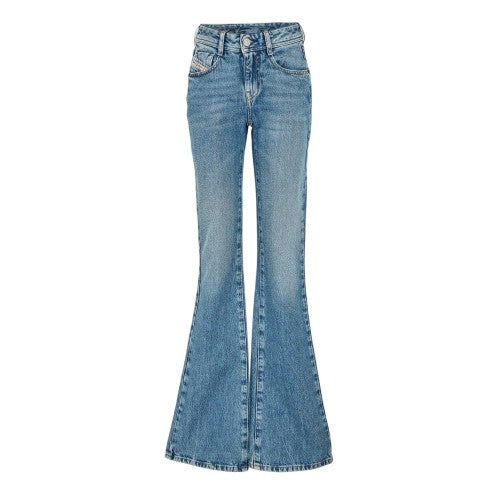 Front - Diesel Womens/Ladies Ebbey Denim Bootcut Jeans