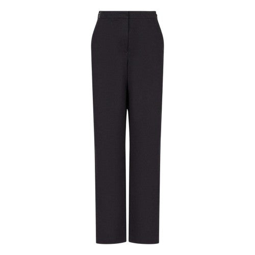 Front - Emporio Armani EA7 Womens/Ladies Plain Straight Leg Trousers