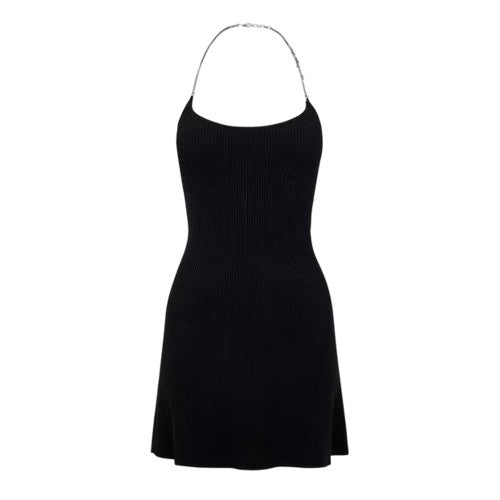 Front - Diesel Womens/Ladies Chain Halter Neck Mini Dress