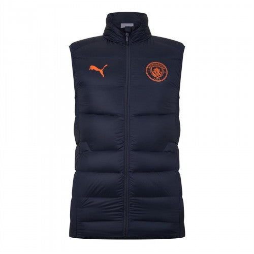 Front - Puma Mens Casuals Manchester City FC Down Body Warmer