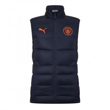 Front - Puma Mens Casuals Manchester City FC Down Body Warmer