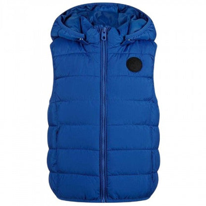 Front - Minoti Boys Quilted Detachable Hood Gilet
