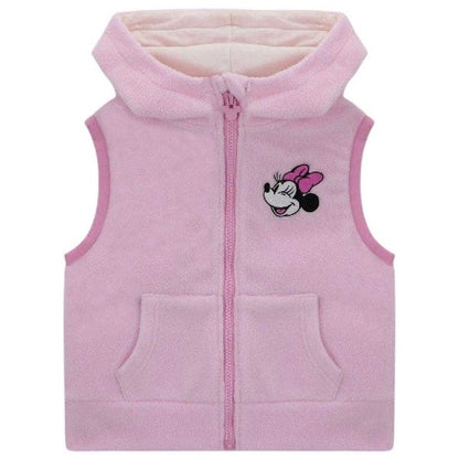 Front - Disney Childrens/Kids Minnie Mouse Fleece Hooded Gilet