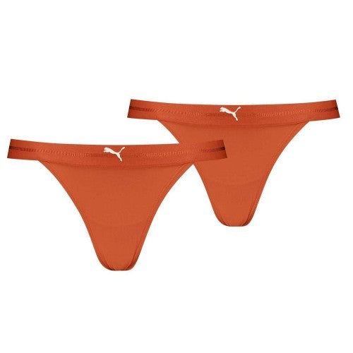 Front - Puma Womens/Ladies Plain Tanga (Pack of 2)