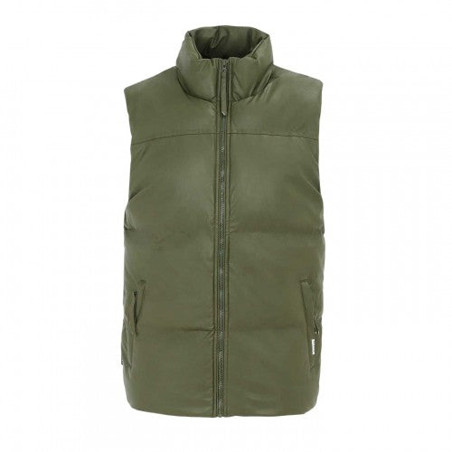 Front - Firetrap Mens PU Padded Gilet