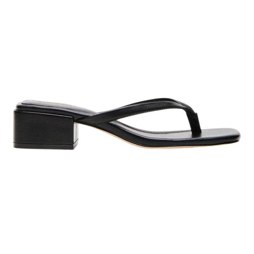 Front - Steve Madden Womens/Ladies Caribbean Leather T-Bar Flip Flops