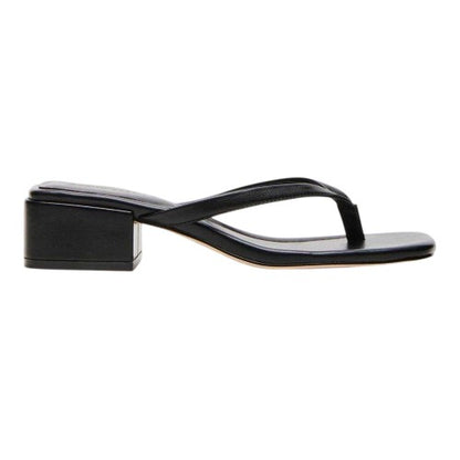 Front - Steve Madden Womens/Ladies Caribbean Leather T-Bar Flip Flops