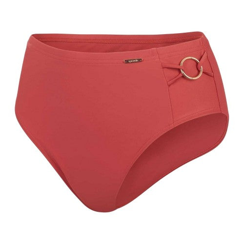 Front - Speedo Womens/Ladies Gold Ring High Waist Bikini Bottoms