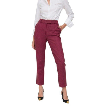 Front - Lily And Lionel Womens/Ladies Herringbone Tapered Suit Trousers