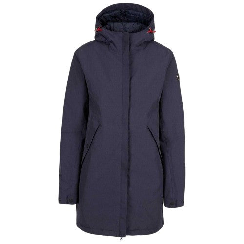 Front - Trespass Womens/Ladies Overcast Press Stud Raincoat