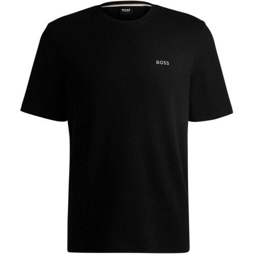Front - Boss Mens Waffle Knit Classic Short-Sleeved T-Shirt