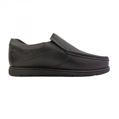 Front - Pretty Green Boys Waltham Moc Toe School Shoes
