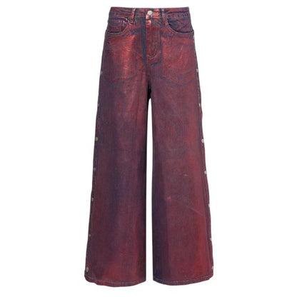 Front - AmyLynn Womens/Ladies Foil Wren Wide Leg Trousers