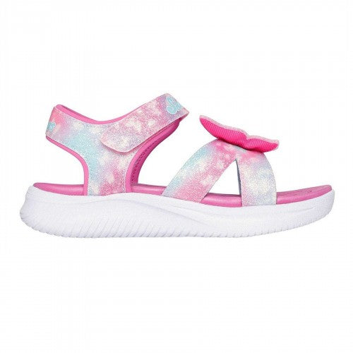 Front - Skechers Girls Butterfly Glitter Sandals