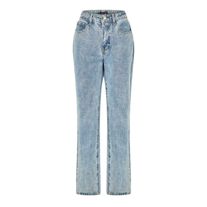 Front - I Saw It First Womens/Ladies Denim Zip Wide Leg Jeans