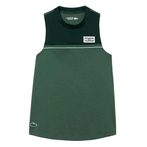 Front - Lacoste Womens/Ladies Contrast Cotton Stretch Sport Tank Top