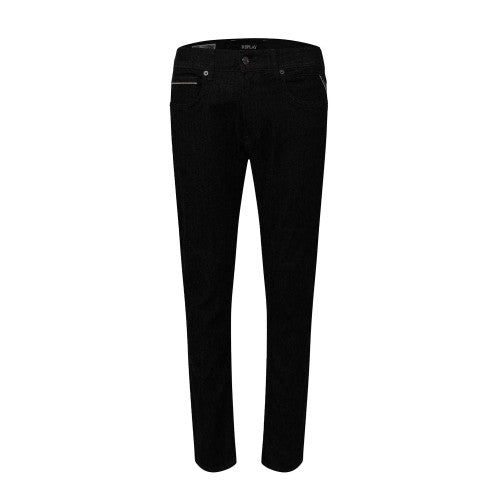 Front - Replay Mens Cotton Straight Jeans