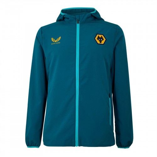 Front - Castore Unisex Adult Wolverhampton Wanderers FC Hooded Jacket