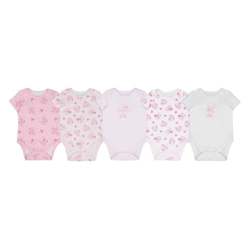 Front - Disney Baby Minnie Mouse Bodysuit (Pack of 5)
