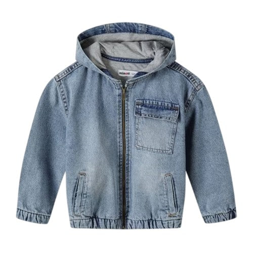 Front - Minoti Boys Denim Jacket