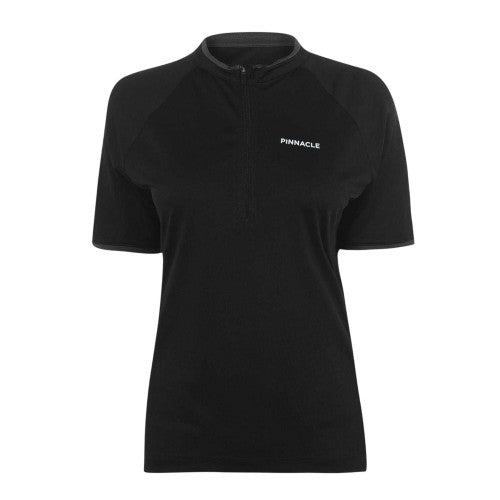 Front - Pinnacle Womens/Ladies Half Zip Short-Sleeved Cycling Jersey