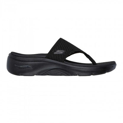 Front - Skechers Womens/Ladies Go Walk Arch Fit 2.0 Knitted Flat Sandals
