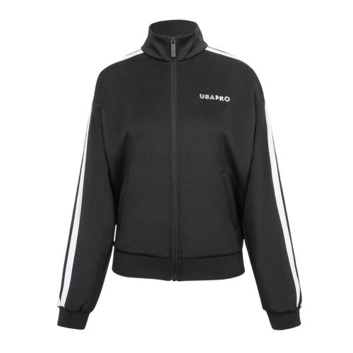 Front - USA Pro Womens/Ladies Striped Track Top