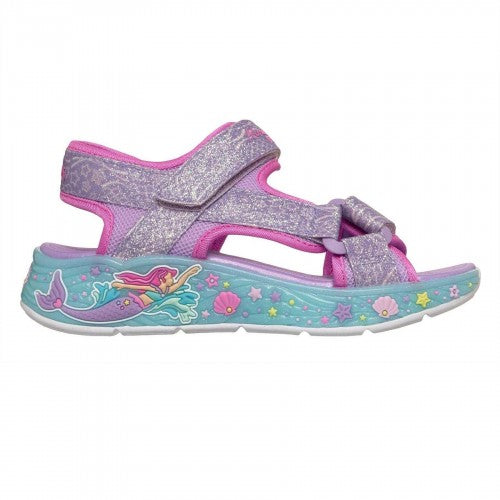 Front - Skechers Girls Flat Sandals