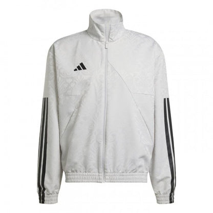 Front - Adidas Mens Common Goal 3 Stripes Track Top