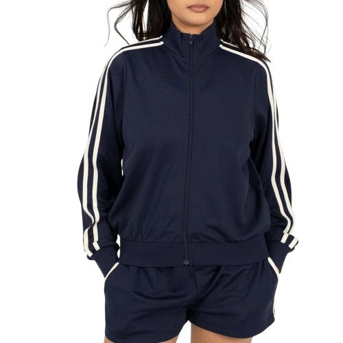 Front - Brave Soul Womens/Ladies Side Stripe Track Jacket