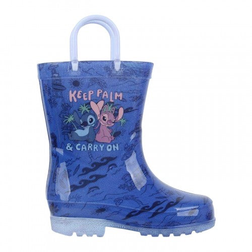 Front - Lilo & Stitch Childrens/Kids Stitch & Angel Light Up Wellington Boots
