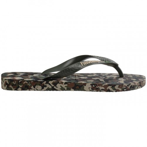 Front - Havaianas Mens Brasil Camo Flat Flip Flops