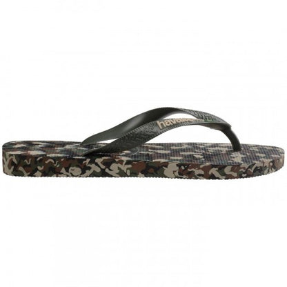 Front - Havaianas Mens Brasil Camo Flat Flip Flops