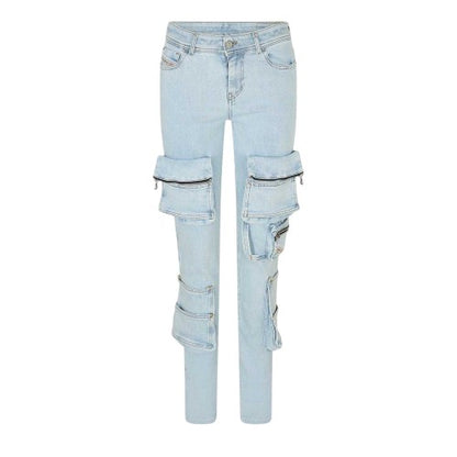 Front - Diesel Womens/Ladies Skinny Cargo Jeans