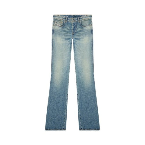 Front - Diesel Mens Denim Low Rise Straight Leg Jeans