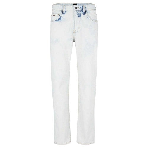 Front - Boss Mens Denim 5 Pockets Straight Leg Jeans
