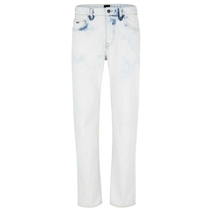 Front - Boss Mens Denim 5 Pockets Straight Leg Jeans