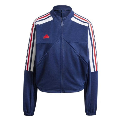 Front - Adidas Womens/Ladies Tiro 3 Stripes Tracksuit Top