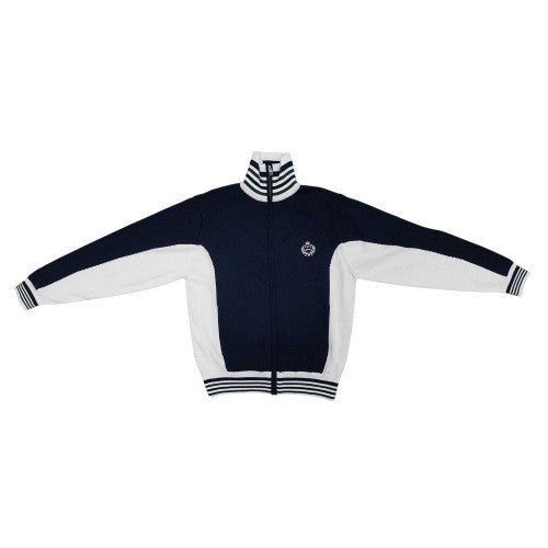Front - Slazenger Mens Off-Court Terrace Striped Relaxed Fit Tracksuit Top