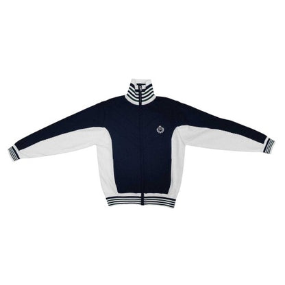 Front - Slazenger Mens Off-Court Terrace Striped Relaxed Fit Tracksuit Top