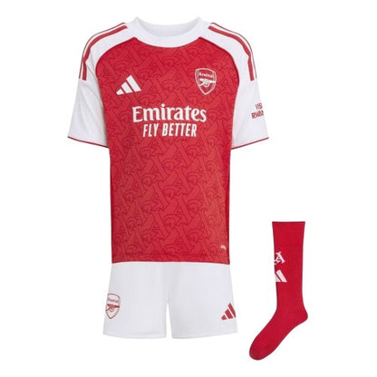 Front - Arsenal Childrens/Kids 25/26 Home Kit Set