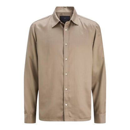 Front - Jack And Jones Mens Plain Long-Sleeved Shirt