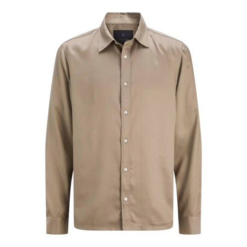 Front - Jack And Jones Mens Plain Long-Sleeved Shirt