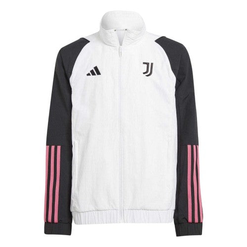 Front - Adidas Childrens/Kids 2023/24 Pre Match Juventus FC Tracksuit Top