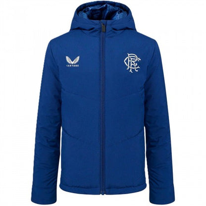 Front - Castore Boys Rangers FC Coach Jacket