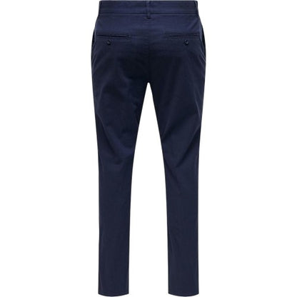 Front - Only Mens Plain Slim Trousers
