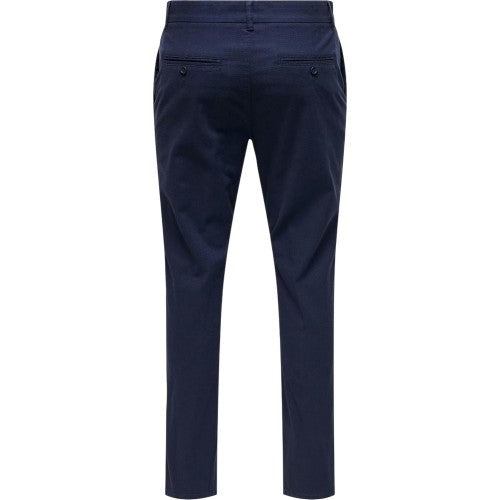 Front - Only Mens Plain Slim Trousers